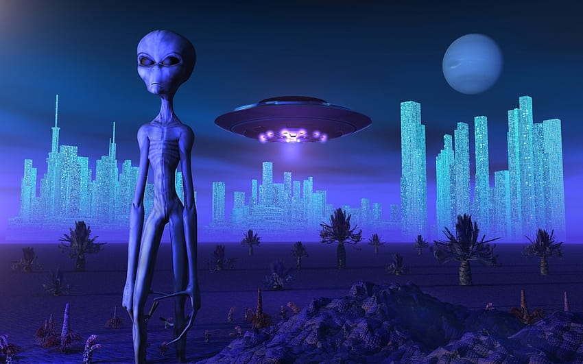 A Grey alien located on its homeworld of Zeta Reticuli Poster Print HD wallpaper
