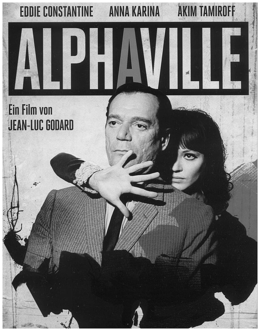 : Jean Luc Godard, locandina del film, Alphaville 1018x1296 Sfondo del telefono HD