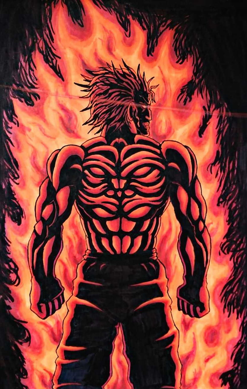 Fire Baki Hanma, baki manga HD phone wallpaper