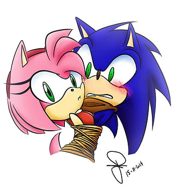 SonAmy Kiss, sonamy , sonic , amy , rose , kiss , magmacube - Free