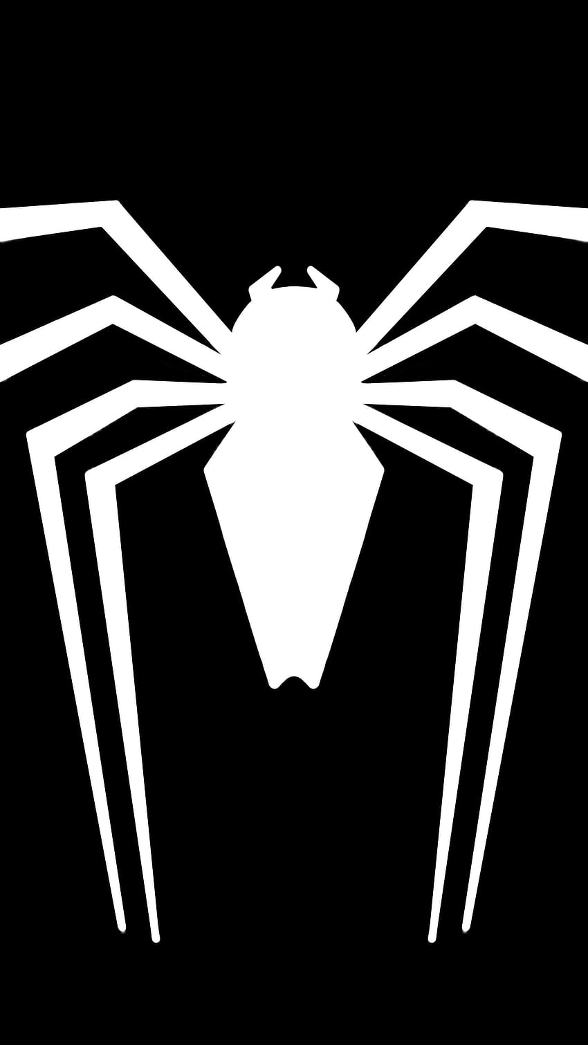 Spiderman Logo Noir Et Blanc posté par Ethan Cunningham, symbole spider man ps4 Fond d'écran de téléphone HD