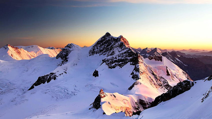 Belo Jungfrau Summit na Suíça, os principais picos de [1920x1080] para seu celular e tablet papel de parede HD
