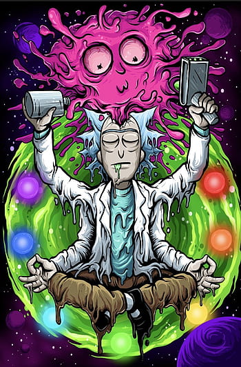 Rick and Morty Portal 2 by ScubaRJ Galaxy S10 Hole