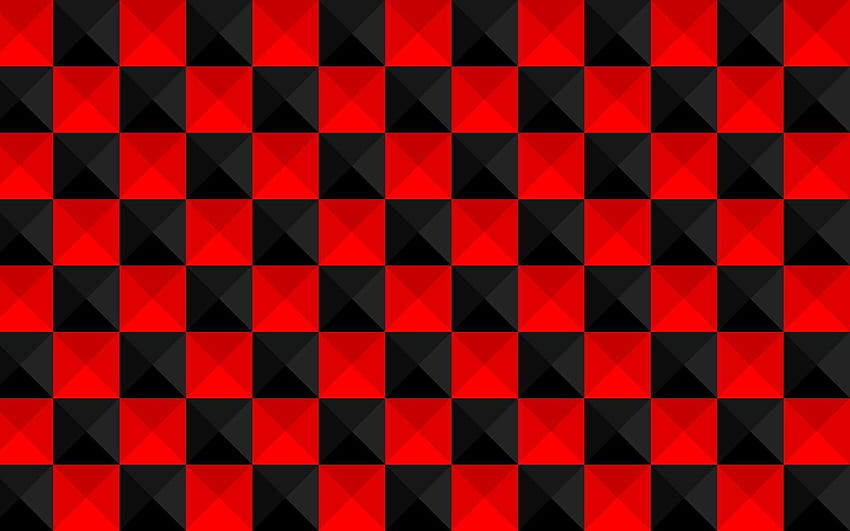 Cubi rossi e neri, cubi rossi Sfondo HD