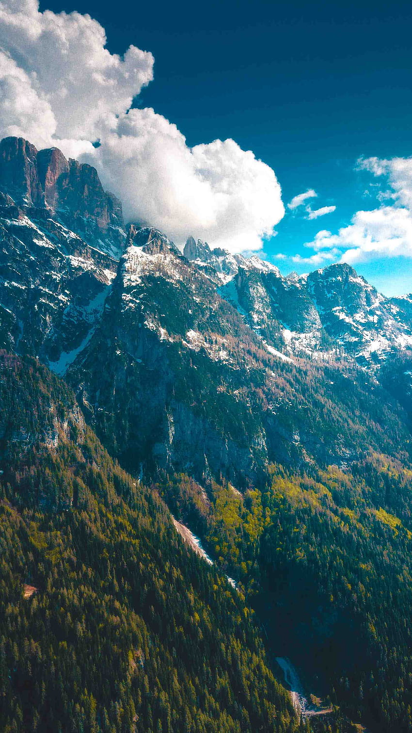 Durante el día en las montañas Dolomitas Iphone, paisaje de montaje fondo de pantalla del teléfono