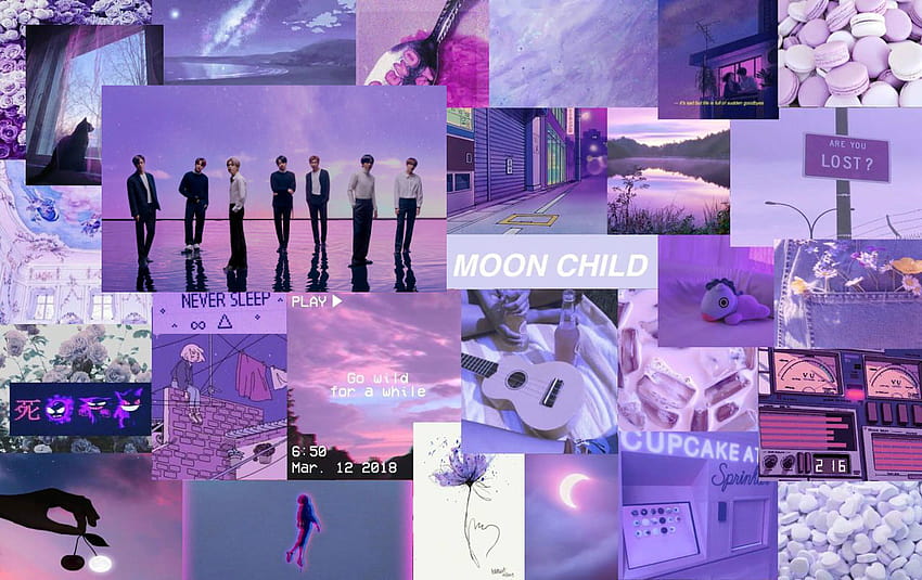 BTS, jungkook purple HD wallpaper