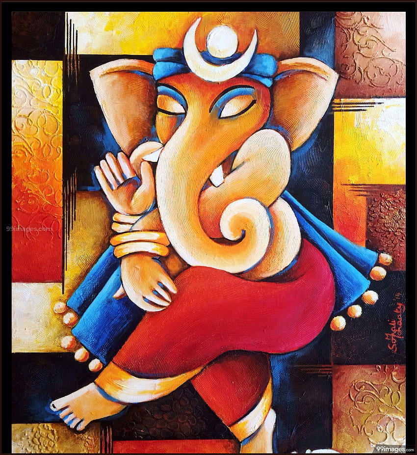 Lord Ganesha /, modern art ganesha HD phone wallpaper | Pxfuel