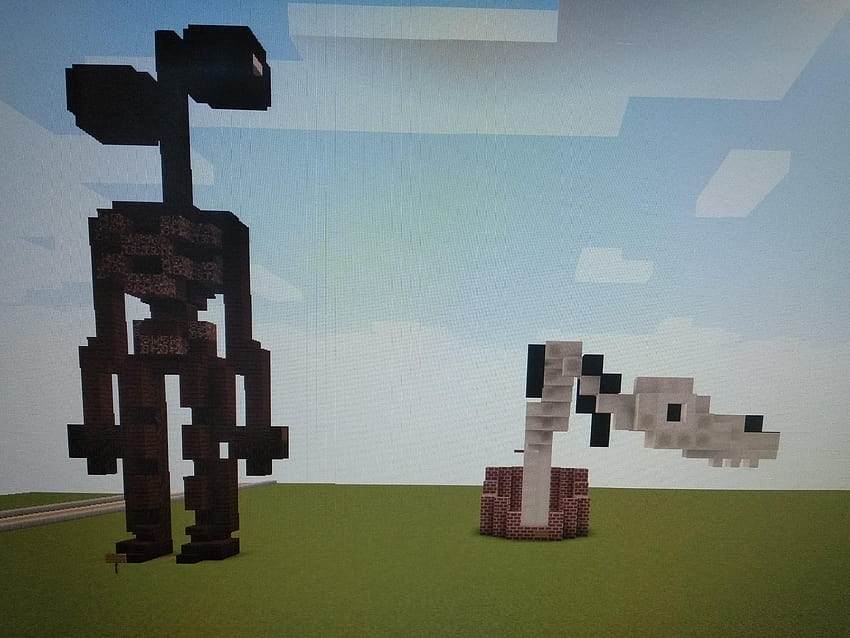 Langes Pferd und Sirenenkopf in Minecraft : Minecraft HD-Hintergrundbild