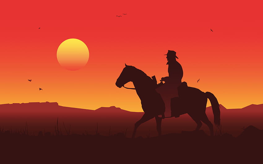 Of Red Dead Redemption 2, Video Game, Minimalism, rdr2 HD wallpaper
