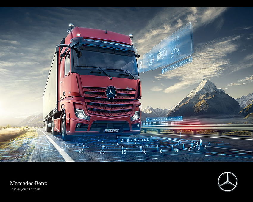 Новият Actros: Мултимедия – Mercedes, benz truck HD тапет