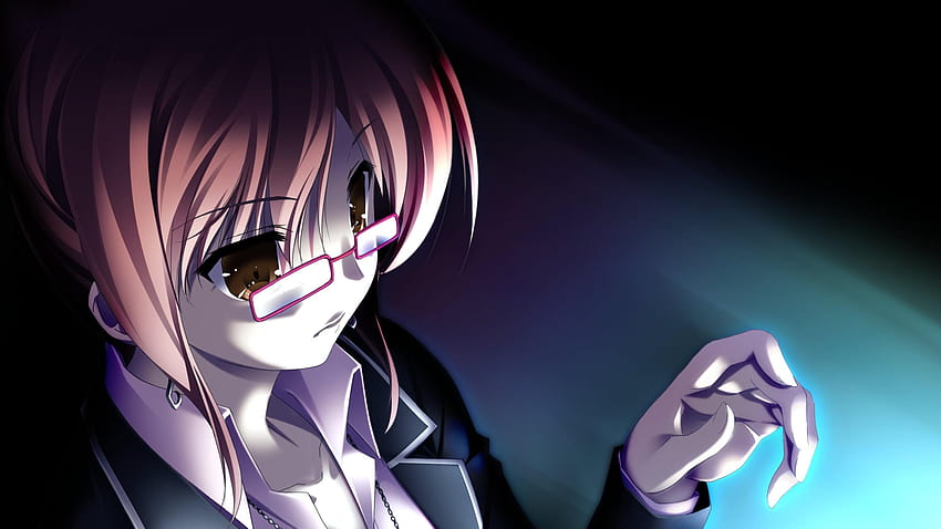 Weibliche Anime-Figur mit digitaler Brille, Anime-Junge-Sonnenbrille HD-Hintergrundbild