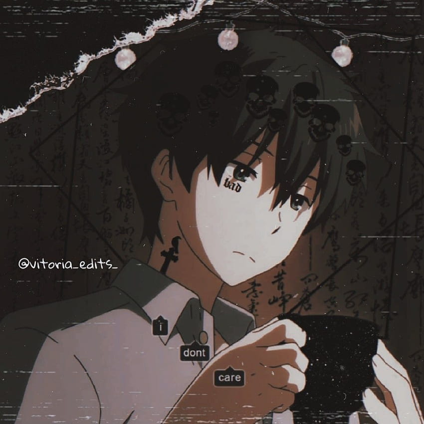 Anime Aesthetic Boy, grunge anime profile HD phone wallpaper