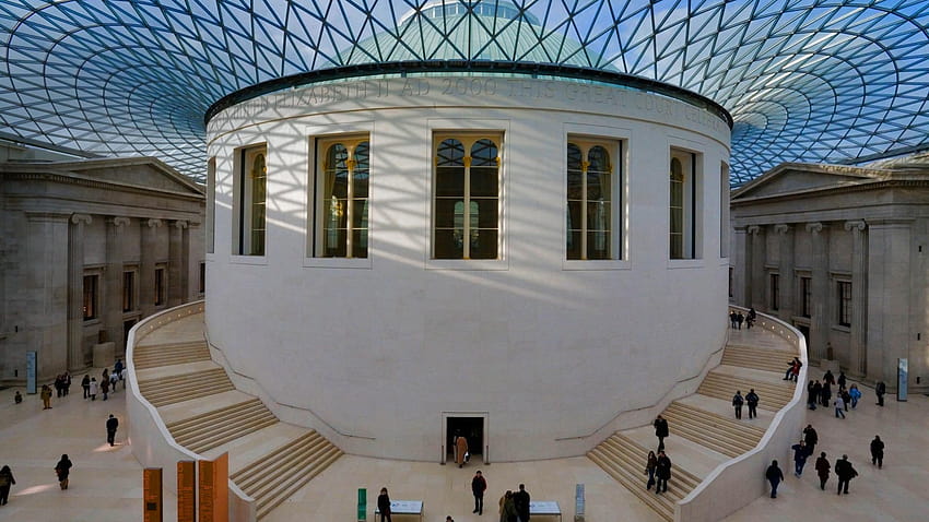 ロンドンの大英博物館読書室とグレート コート、 高画質の壁紙