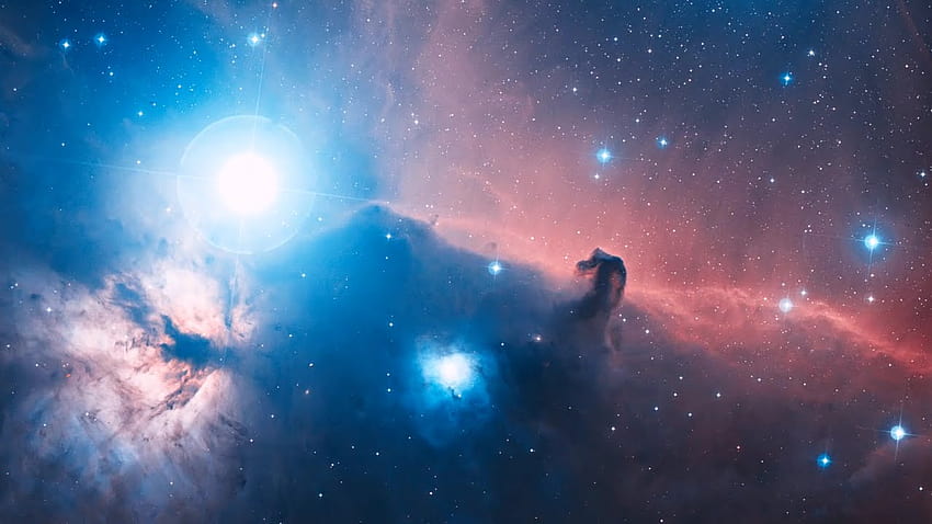 Ingrandisci una visualizzazione 3D a infrarossi della Nebulosa Testa di Cavallo, nebulosa Sfondo HD