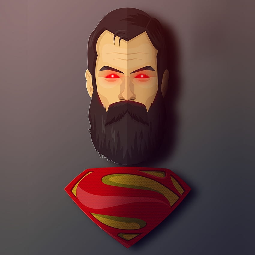 Beard, Superhero, Artwork, Superman, no shave november HD phone wallpaper