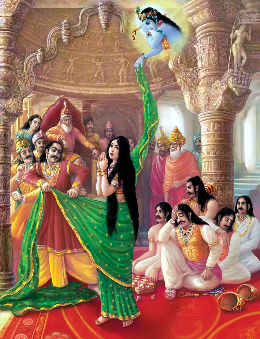 Draupadi, the wife of the Pandava brothers, duryodhana HD phone wallpaper