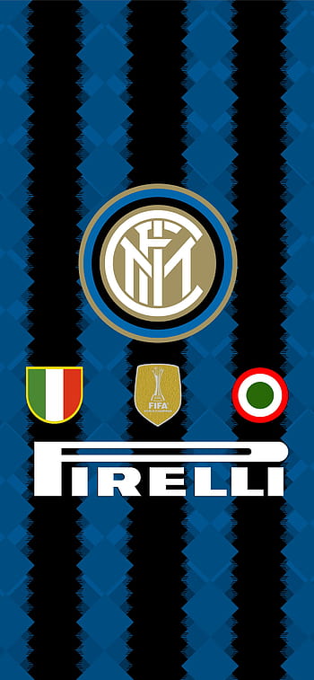 Inter Milan FC team logo in blue background 2K wallpaper download