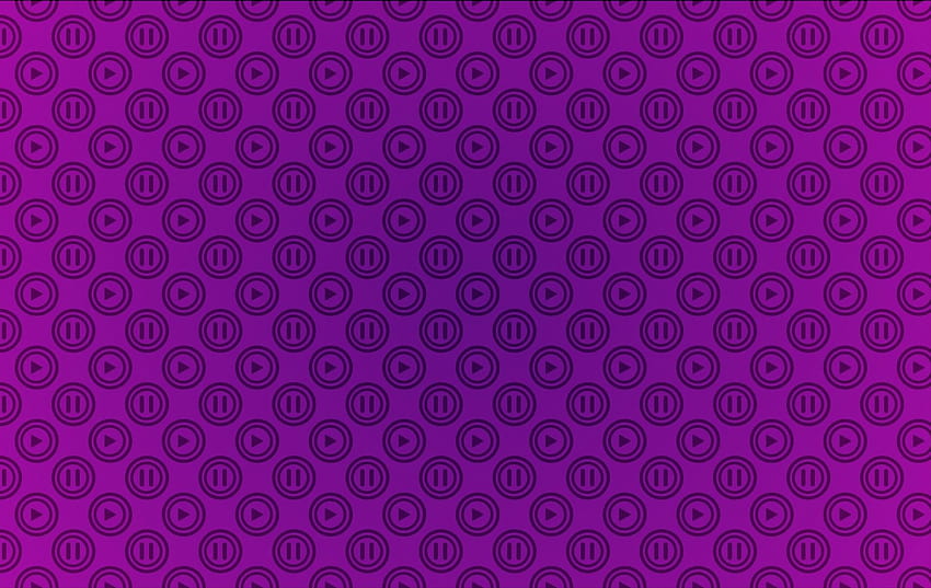 Minimalistic purple pause play button HD wallpaper