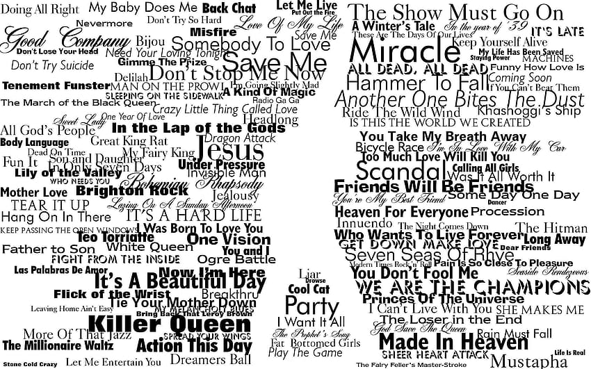 typography, Freddie Mercury, Queen, Silhouette HD wallpaper