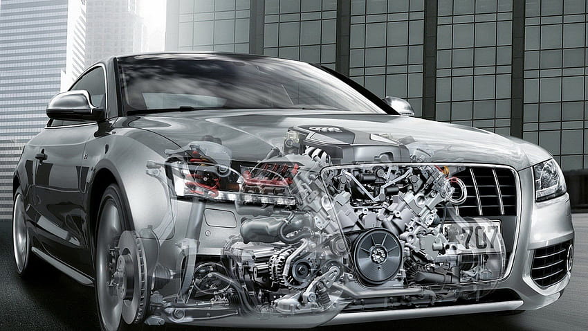 6 Audi Motor, motor bölmesi HD duvar kağıdı