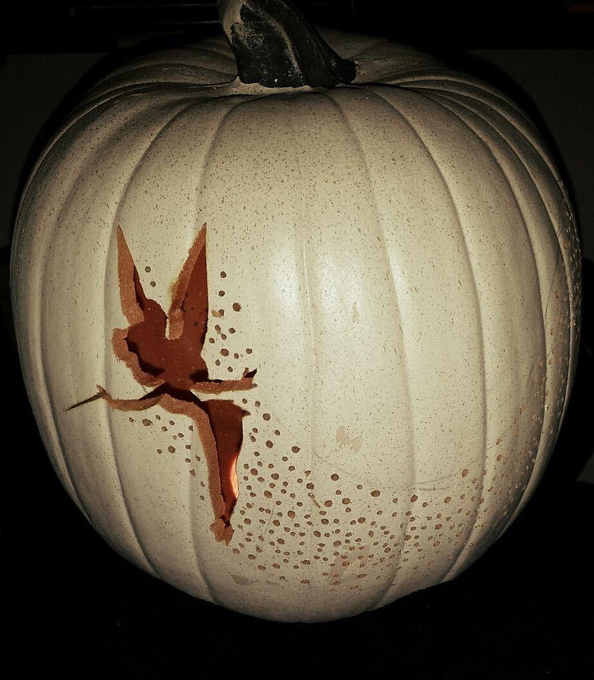 Tinker Bell Pixie Dust Pumpkin Carving: 6 Langkah, halloween tinkerbell dan labu wallpaper ponsel HD