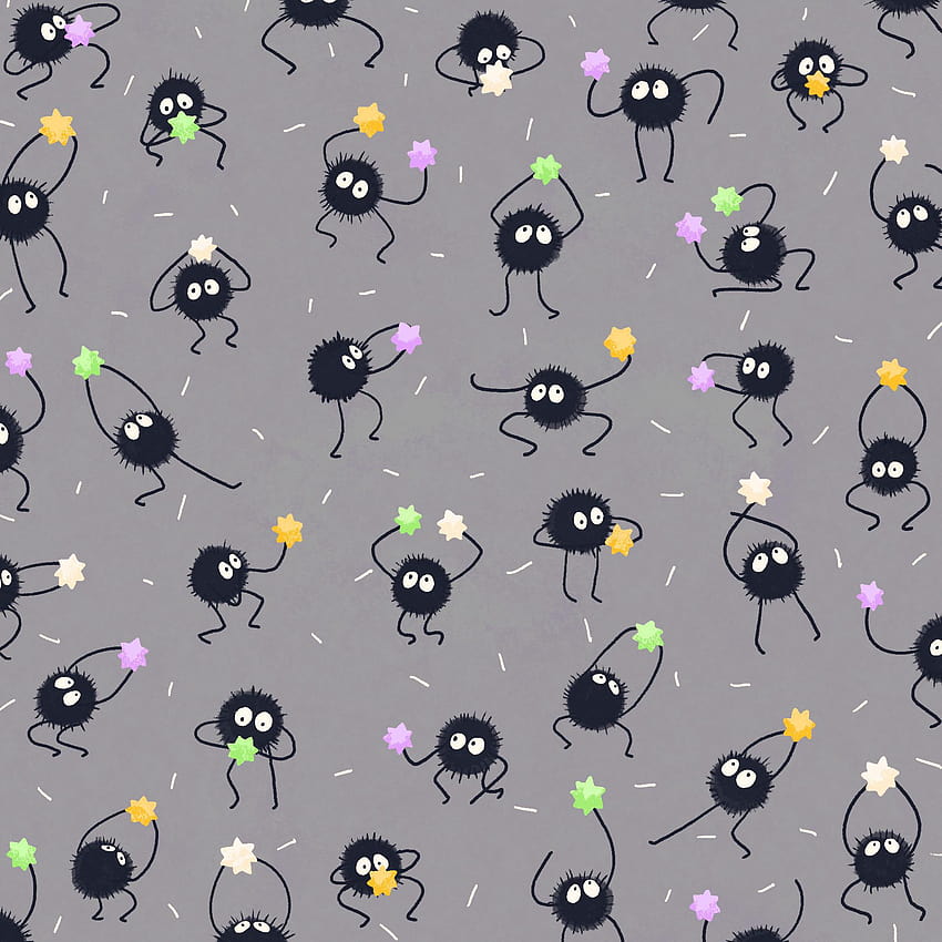 a soot sprite pattern I made! which one is your favorite? : r/ghibli, soot sprites HD phone wallpaper