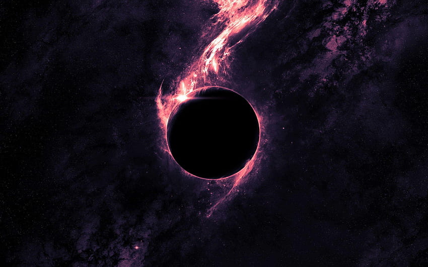 ブラックホールと惑星、 高画質の壁紙