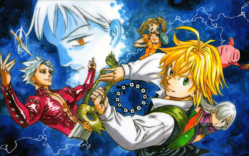 1175438 illustrazione, anime, mitologia, Nanatsu no Taizai, Diane Sin of Envy, Fairy King Harlequin, meliodas, mangaka Sfondo HD