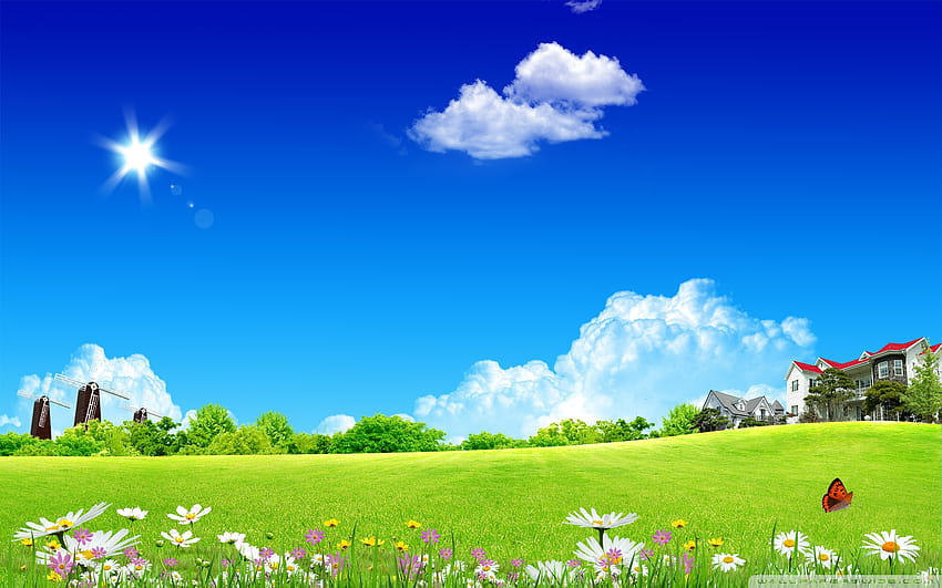 Spring Nature Place, natürlicher Ort HD-Hintergrundbild