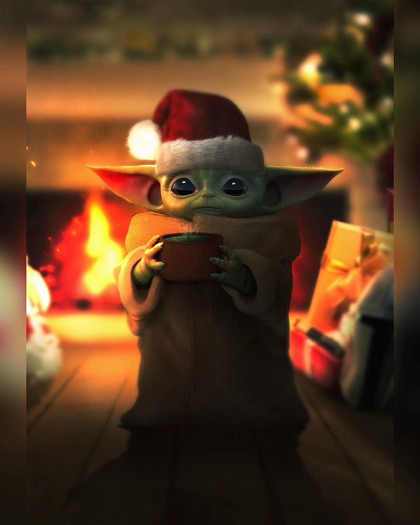 Natale Baby Yoda, grogu Sfondo del telefono HD