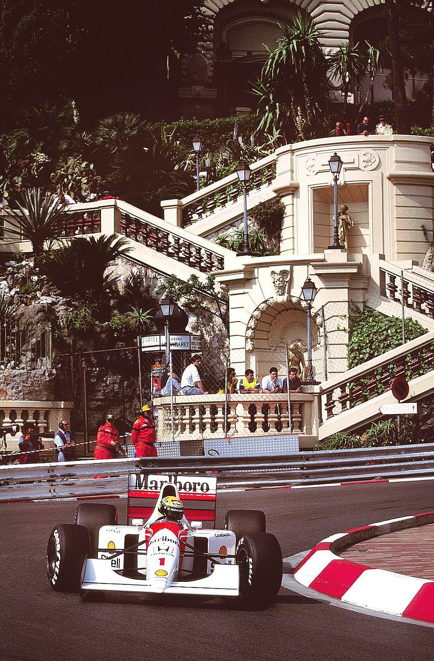 Аертон Сена, GP на Монако, класически f1 HD тапет за телефон