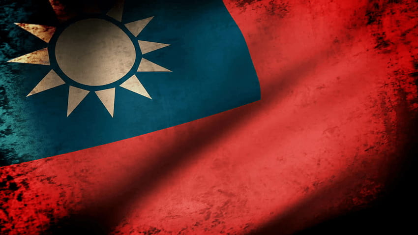 Taiwan Flag Waving, grunge look Motion Backgrounds HD wallpaper