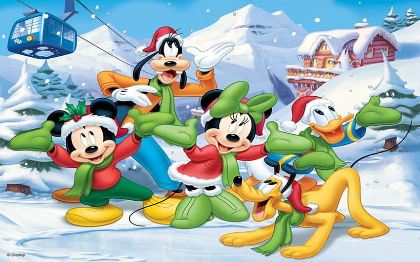 Mickey Mouse And Friends Christmas Winter Trefl Puzzla Fluffy Snow 30 PCs 1920x1200 : 13, mickey mouse winter HD wallpaper