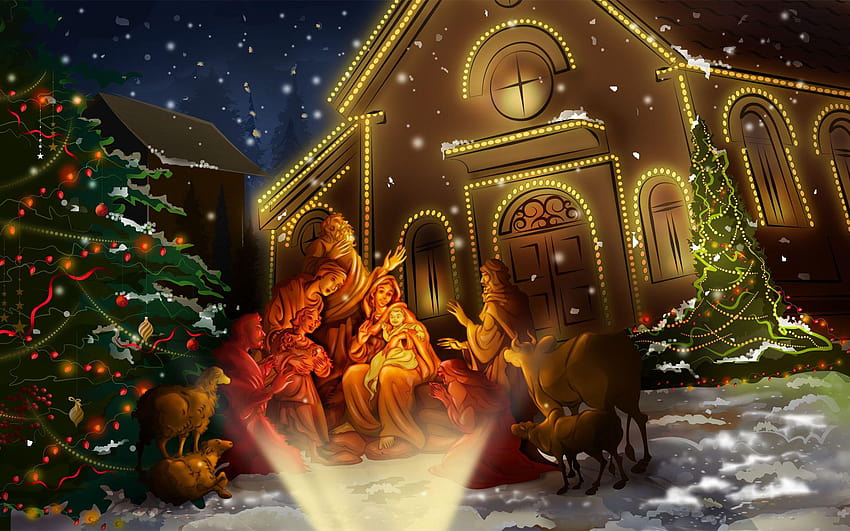 Celebrating Jesus Birth, baby jesus christmas HD wallpaper