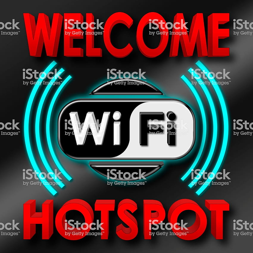 Stock Illustration Welcome Wifi Hotspot 3d Illustration Isolated [1024x1024] for your , Mobile & Tablet HD phone wallpaper