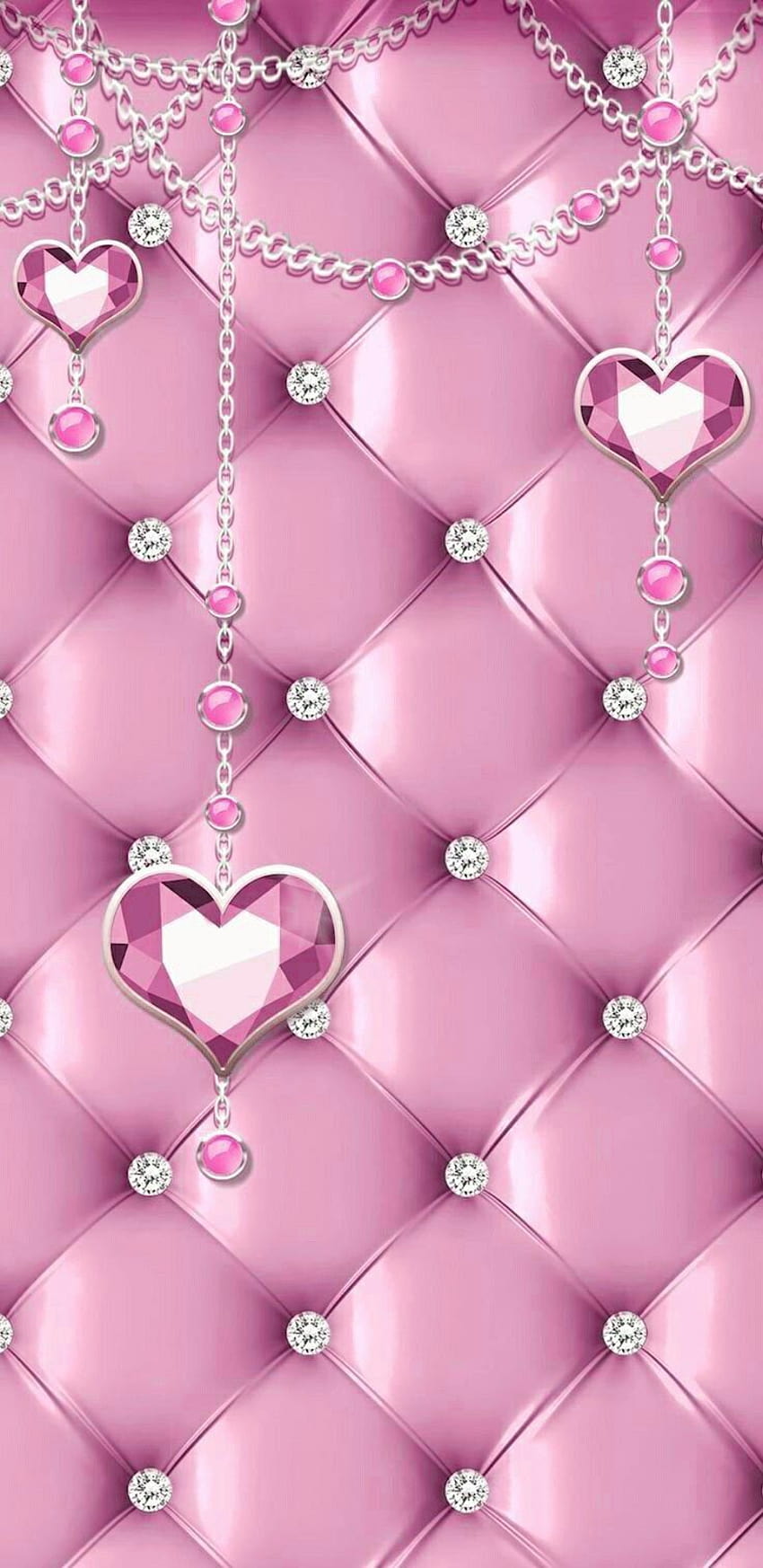 Pink Bling, berlian imitasi merah muda gelap wallpaper ponsel HD