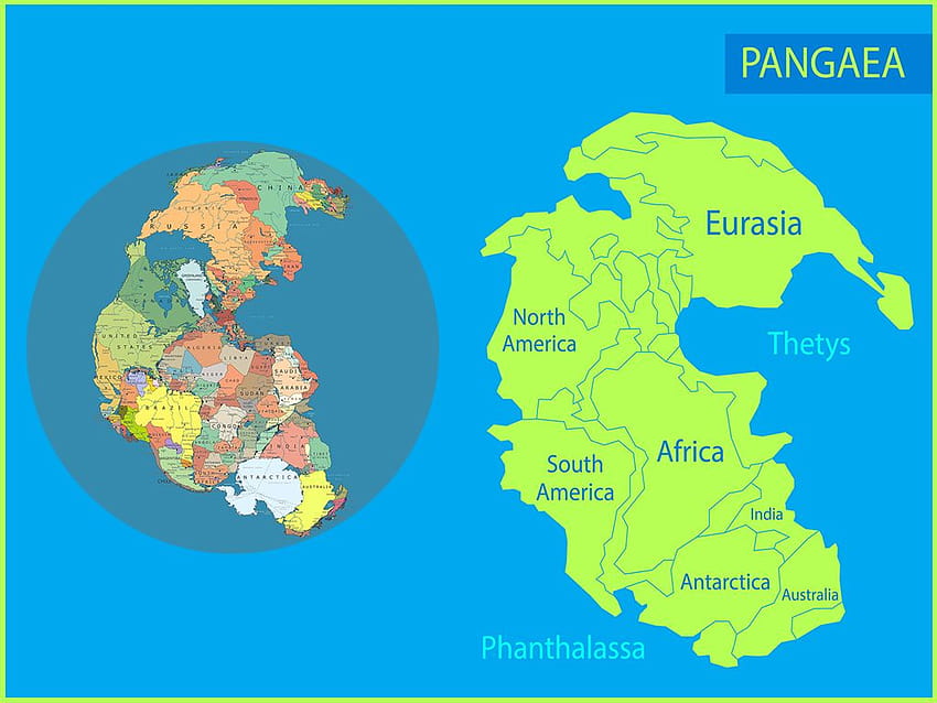 map of the supercontinent Pangaea