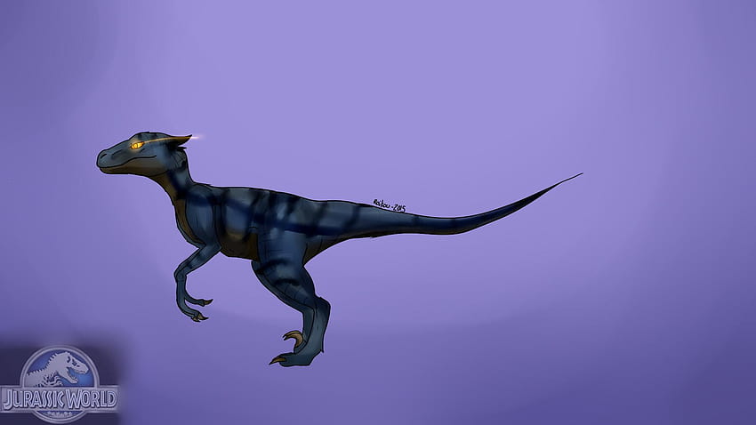 Jurassic World Velociraptor, niebieski Velociraptor Tapeta HD