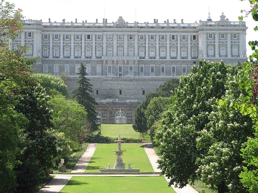 royal palace of madrid gardens HD wallpaper
