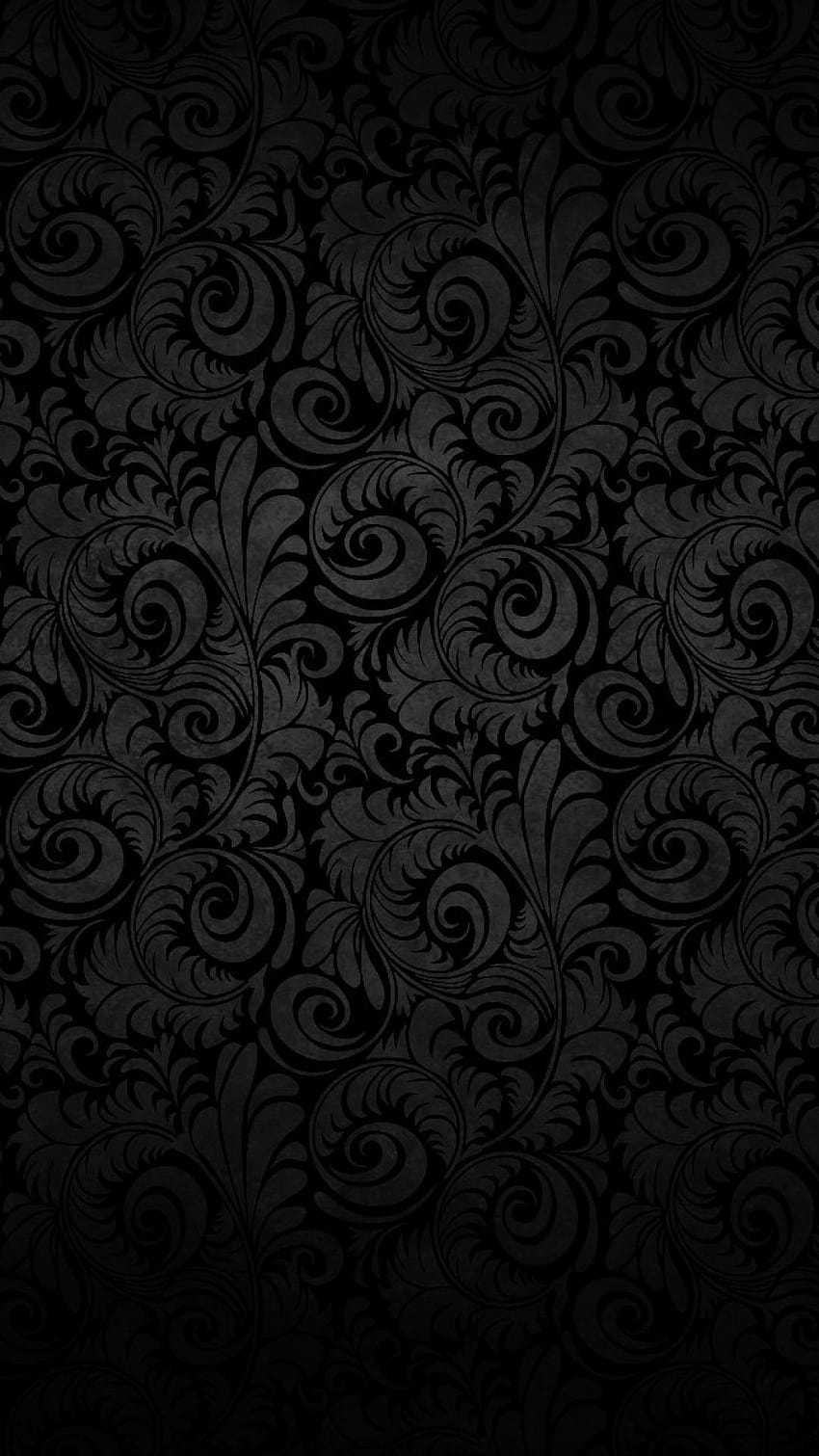 블랙 페이즐리, 꽃무늬 블랙 레이스 아이폰 HD 전화 배경 화면