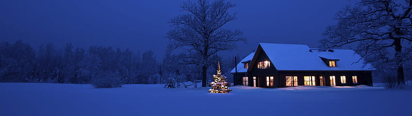 christmas for your or mobile screen, merry christmas dual screen HD wallpaper