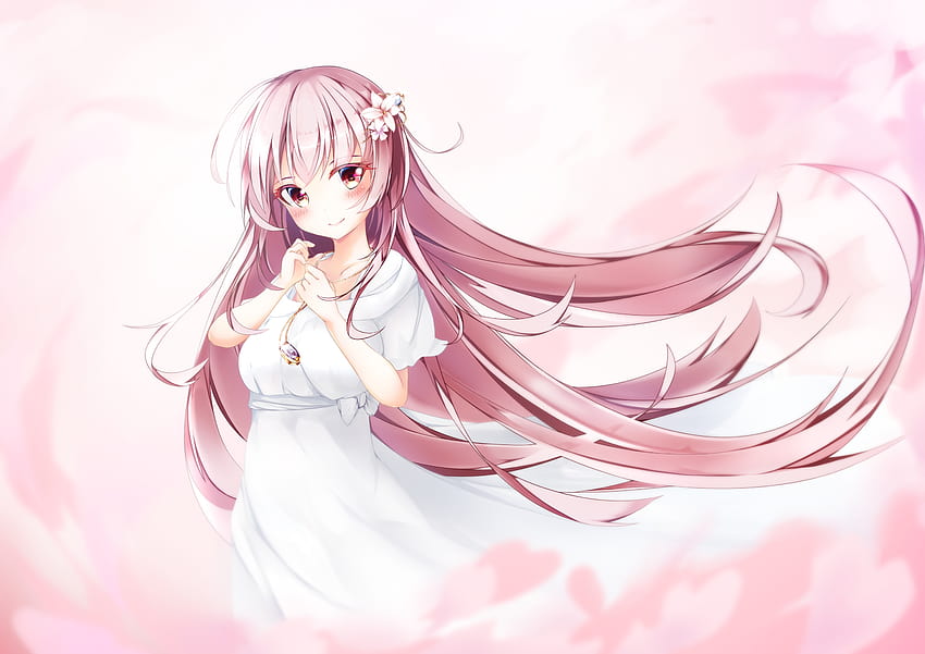 アニメの女の子 ピンクの髪 白目, 長い髪 ピンクの髪のアニメの女の子 高画質の壁紙