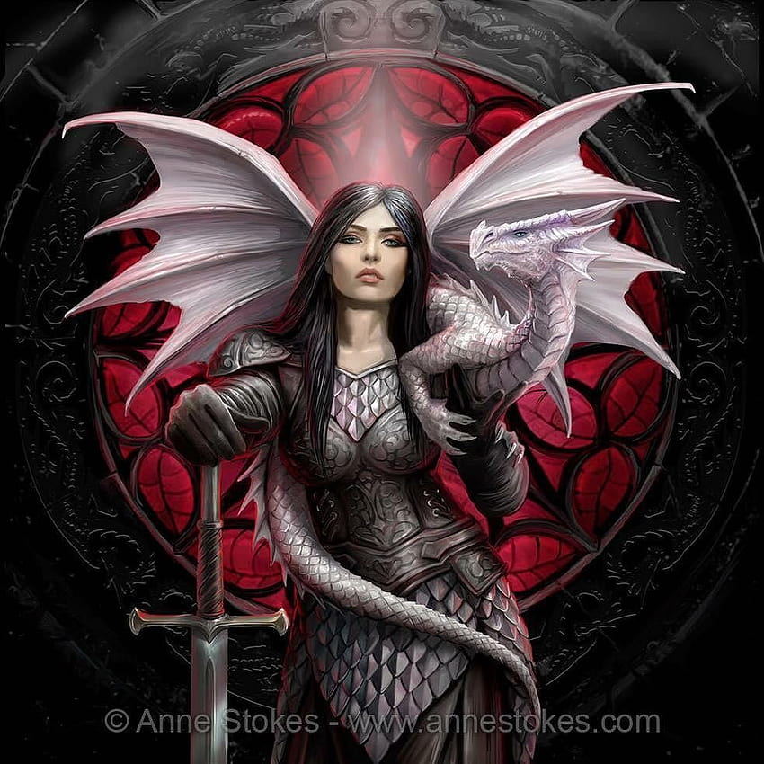 Anne Stokes on Instagram: “Just finished this new art. I wanted to do a more gothic take on the woman and dragon… HD phone wallpaper