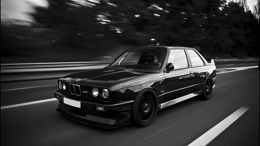 BMW E30 M3 Schwarz HD-Hintergrundbild