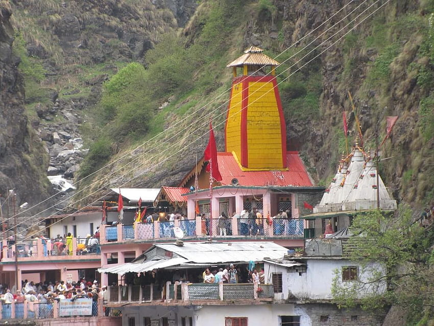 Tempio di Yamunotri - Uttarakhand Trip Trek, char dham Sfondo HD