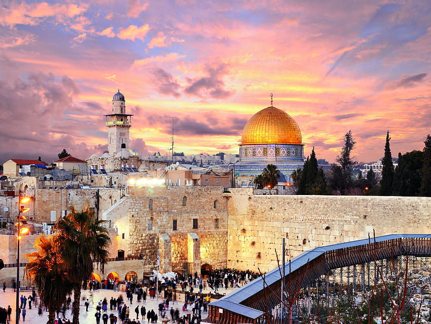 Berkualitas Tinggi: Yerusalem , Markas Teratas Yerusalem, kubah batu Wallpaper HD