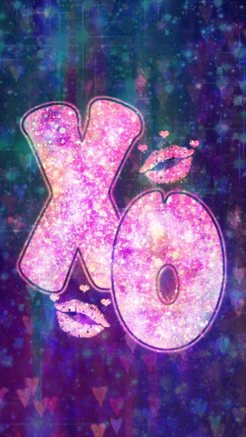 Glittery XO, made by me HD phone wallpaper
