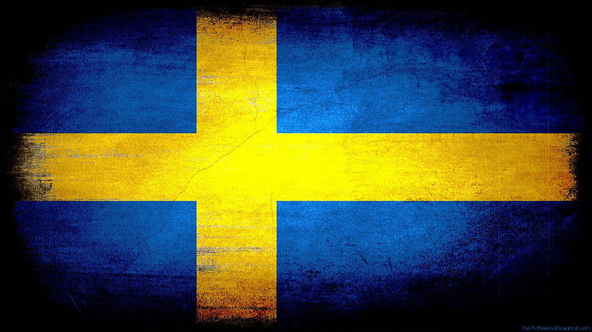 クールなスウェーデンの手を振る旗、 高画質の壁紙