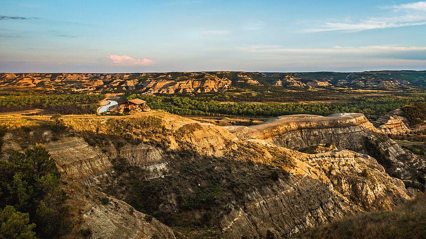 Sunset & Sunrise : View of Theodore Roosevelt, theodore roosevelt national park HD wallpaper