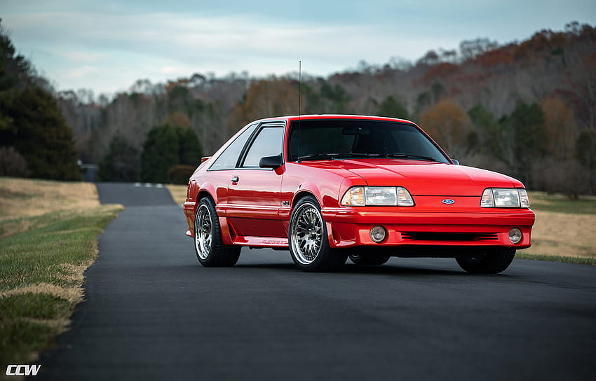Adding A Bit Of A Twist To This Red Ford Mustang Foxbody, fox body mustang HD wallpaper